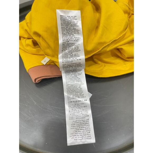 Gucci Adidas Rare Womens Logo V Neck T Shirt Gold Small - Picture 4 of 8